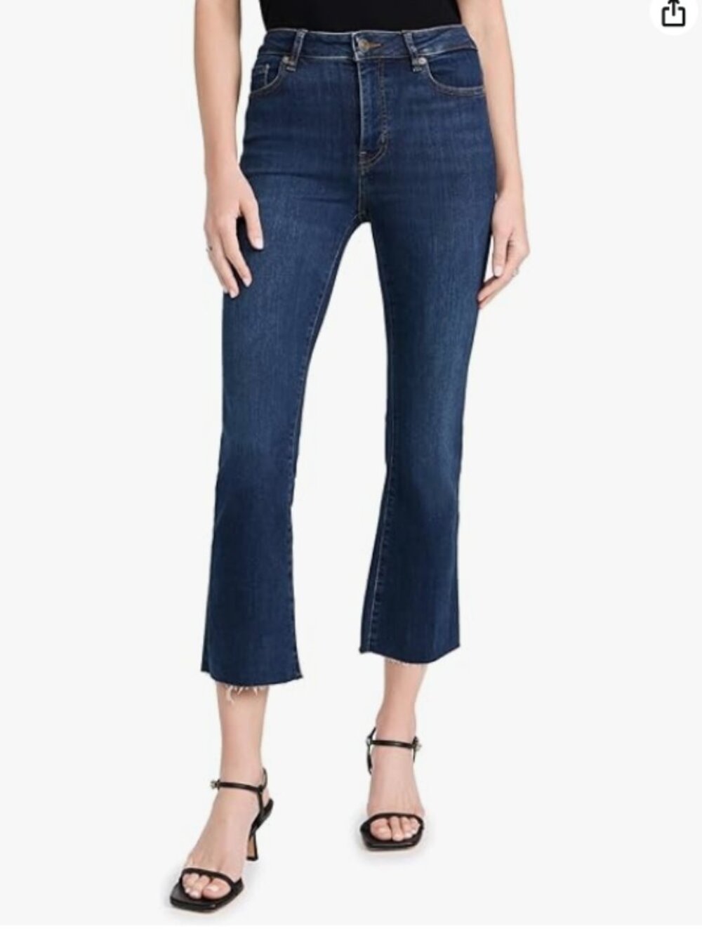 FRAME Le Cropped Mini Boot Mid‑Rise Bootcut Jeans – Lupine – 28 – NWT - Picture 6 of 6